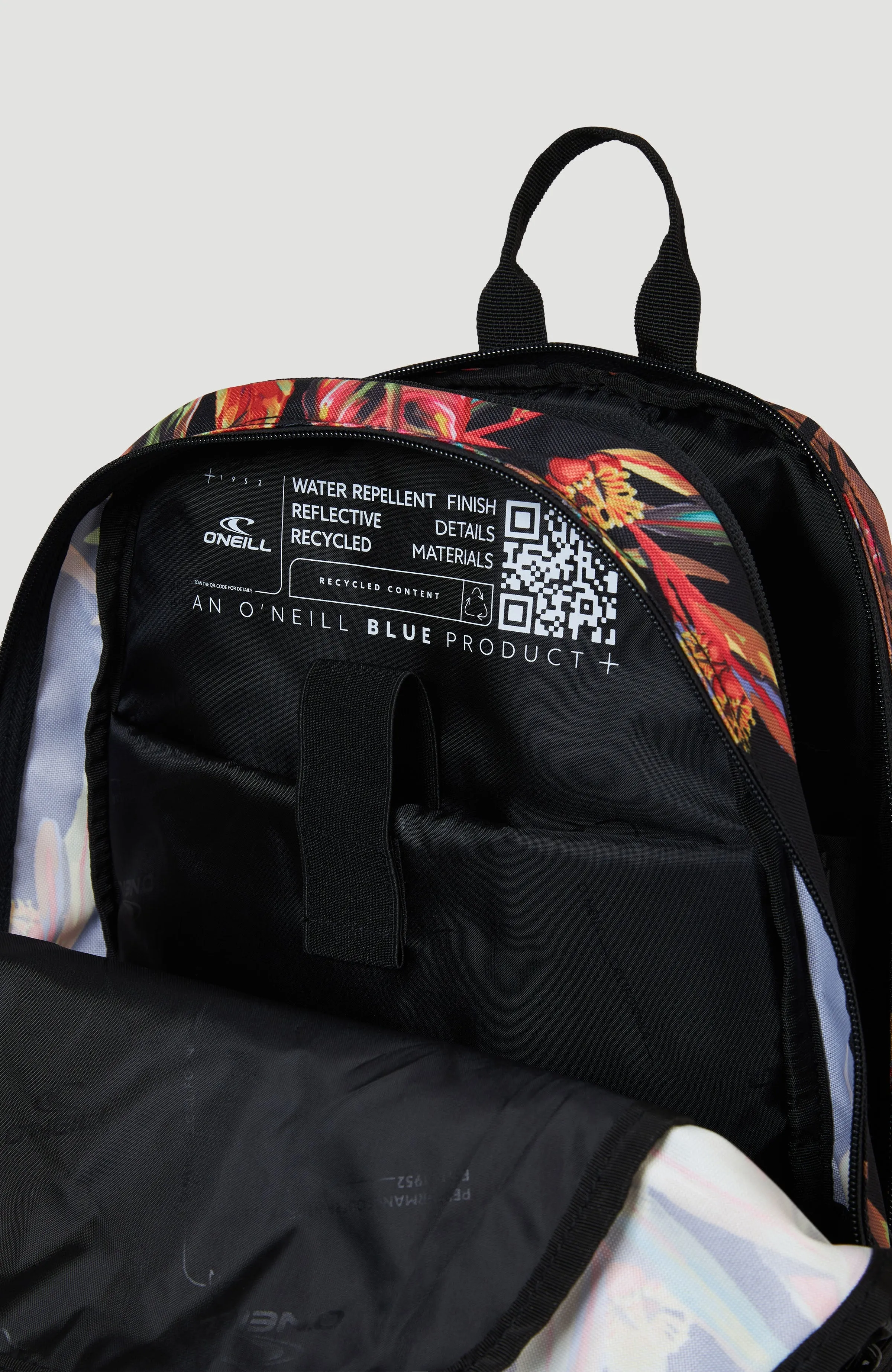 Wedge Backpack | Black Flower