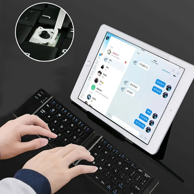 Wireless Folding BT Magnetic Keyboard For Phones & Tablets