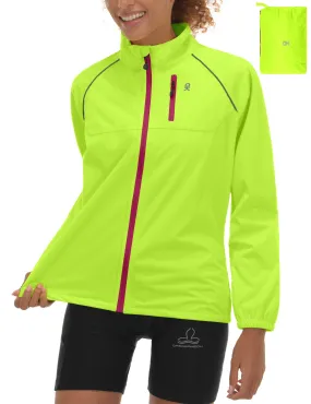 Women's Waterproof Cycling Running Packable Rain Jacket