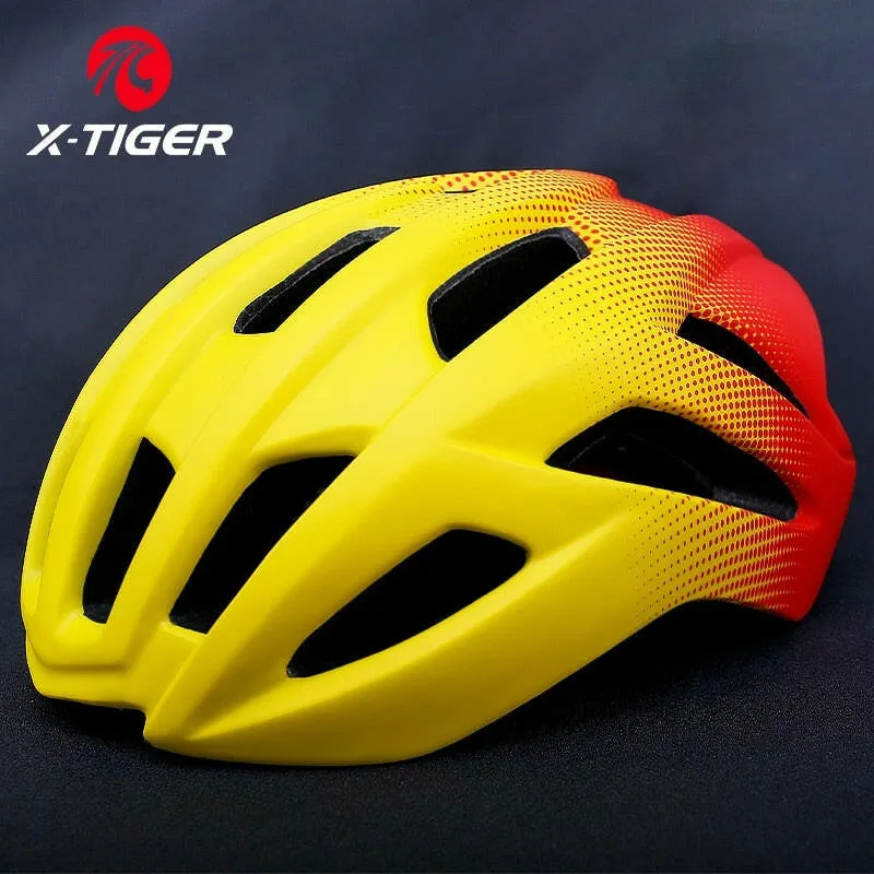 X-Tiger Bicycle Helmet Outdoor Sport Ultralight LED Light Cycling Safety Helmet Intergrally-molded Mountain Road Bike MTB Helmet