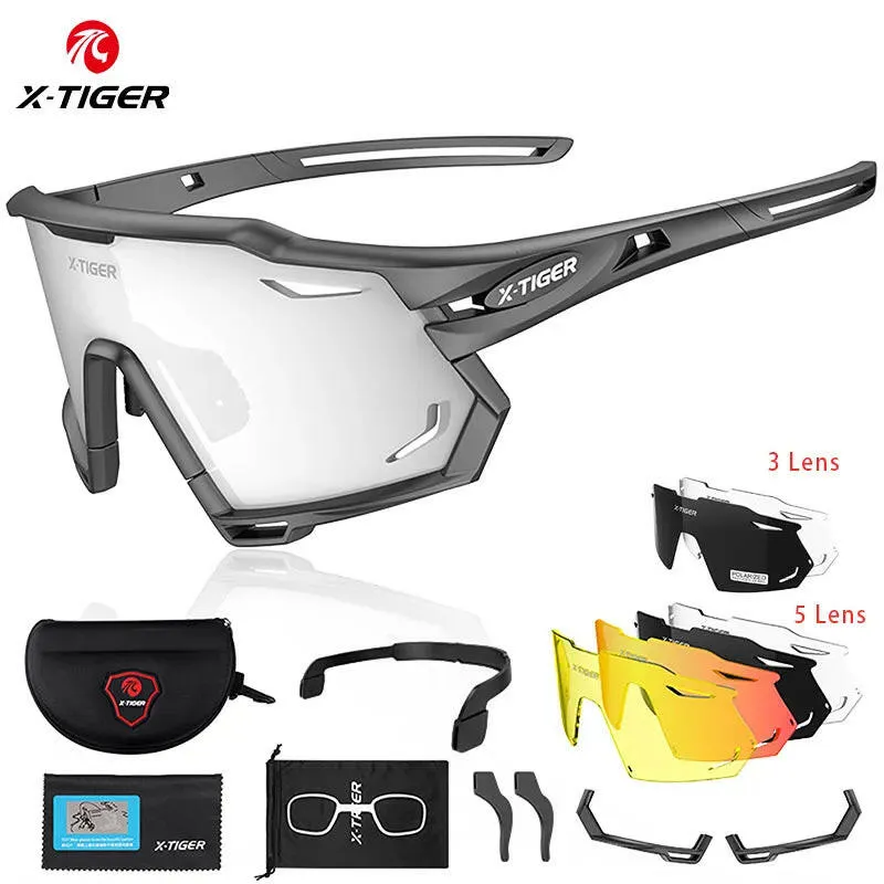 X-TIGER Cycling Sunglasses UV400 Protect Cycling Glasses Sports Polarized Men Bicycle Sunglasses MTB Racing Bike Glasses Eyewear