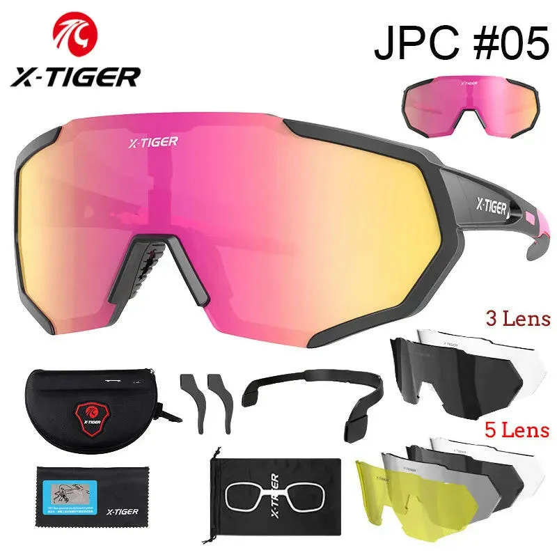 X-TIGER Polarized Lens Cycling Glasses Road Bike Cycling Eyewear Photochromic Sunglasses Sports MTB Mountain Bicycle Goggles