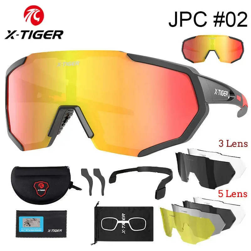 X-TIGER Polarized Lens Cycling Glasses Road Bike Cycling Eyewear Photochromic Sunglasses Sports MTB Mountain Bicycle Goggles